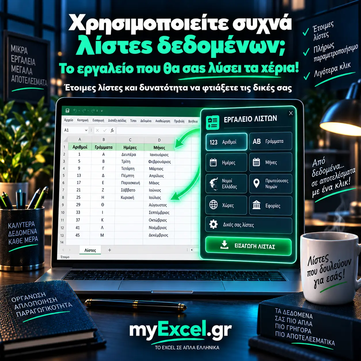 Χρησιμοποιείτε συχνά λίστες δεδομένων; Έχουμε το εργαλείο που θα σας λύσει τα χέρια! | Εφαρμογή Excel για Επιχειρήσεις