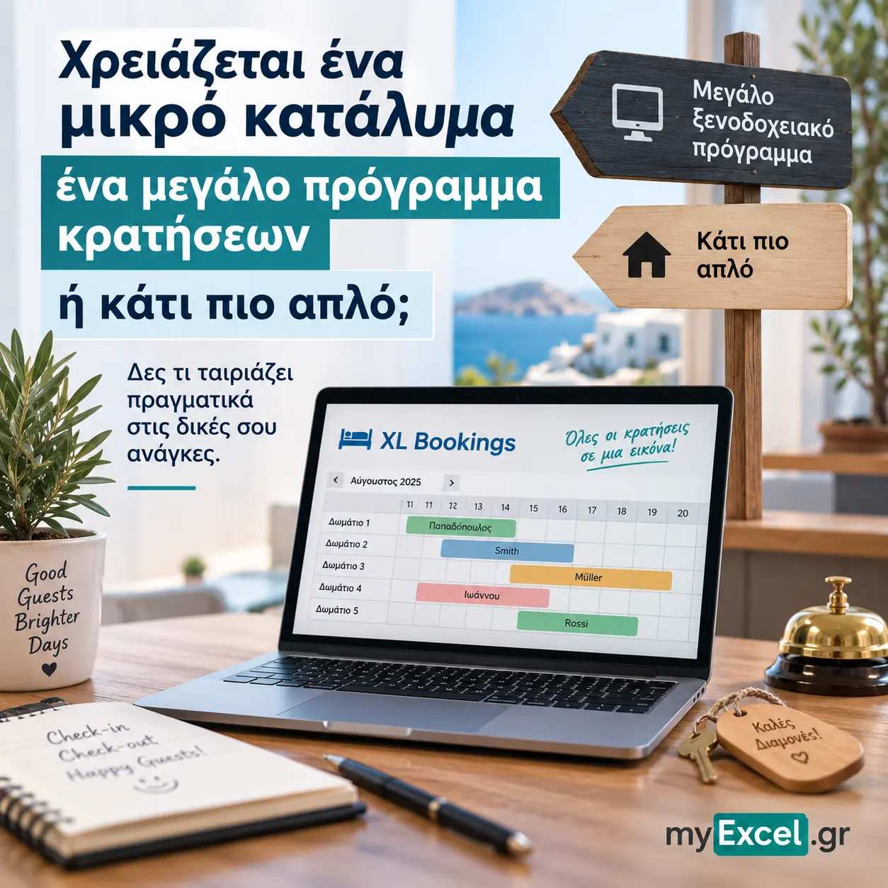 Χρειάζεται ένα μικρό κατάλυμα ένα μεγάλο πρόγραμμα κρατήσεων ή κάτι πιο απλό;